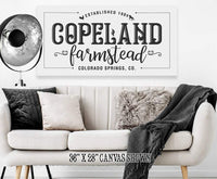 Personalized - Family Name Farmstead - Canvas