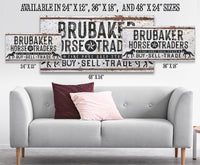 Personalized - Family Name Horse Market - Canvas