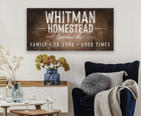 Personalized - Family Name - Canvas