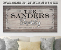 Personalized - Family Name - Canvas
