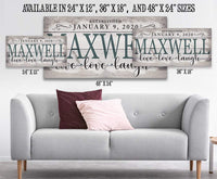 Personalized - Family Name - Canvas