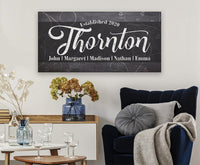 Personalized - Family Name - Canvas