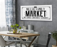 Personalized - Family Name Market - Canvas