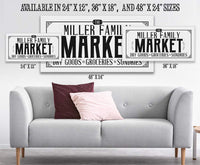 Personalized - Family Name Market - Canvas