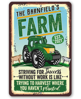 Personalized - Farm - Metal Sign