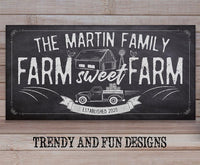 Personalized - Farm Sweet Farm - Canvas