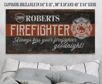 Personalized - Firefighter - Canvas