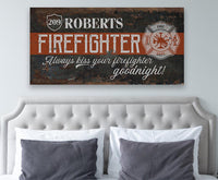 Personalized - Firefighter - Canvas