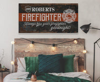 Personalized - Firefighter - Canvas