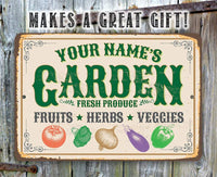 Personalized - Garden Decor - Metal Sign