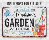 Personalized - Garden - Metal Sign