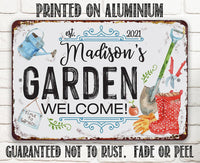 Personalized - Garden - Metal Sign
