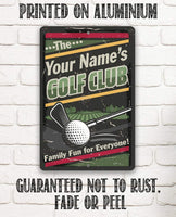 Personalized - Golf Club - Metal Sign
