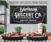 Personalized - Grocery Co - Canvas