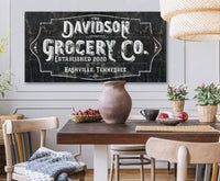 Personalized - Grocery Co - Canvas