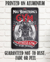 Personalized - Gym - Metal Sign