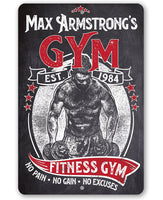 Personalized - Gym - Metal Sign