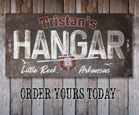 Personalized - Hangar Airplane - Canvas