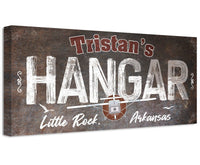 Personalized - Hangar Airplane - Canvas