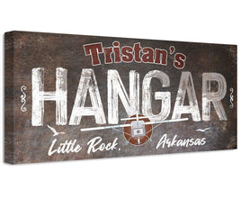 Personalized - Hangar Airplane - Canvas