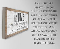 Personalized - Home Is Where My Boys Are - Canvas