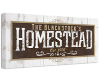 Personalized - Homestead - Canvas
