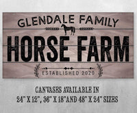 Personalized - Horse Farm - Canvas