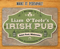 Personalized - Irish Pub - Metal Sign
