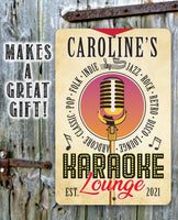 Personalized - Karaoke Lounge - Metal Sign