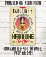 Personalized - Karaoke Lounge - Metal Sign