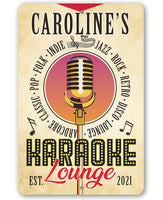 Personalized - Karaoke Lounge - Metal Sign