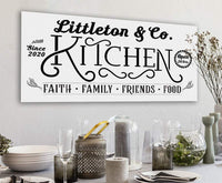 Personalized - Kitchen Faith Family - Canvas