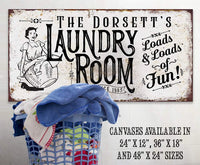 Personalized - Laundry Loads of Fun - Canvas