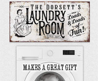 Personalized - Laundry Loads of Fun - Canvas
