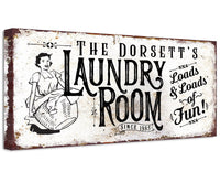 Personalized - Laundry Loads of Fun - Canvas