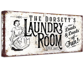 Personalized - Laundry Loads of Fun - Canvas