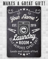 Personalized - Laundry -  Metal Sign
