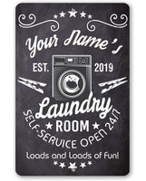 Personalized - Laundry -  Metal Sign