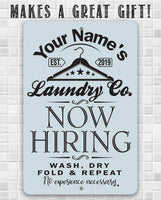 Personalized - Laundry - Metal Sign