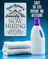 Personalized - Laundry - Metal Sign
