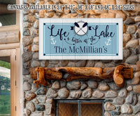 Personalized - Life is Better  At The Lake - Canvas
