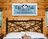 Personalized - Life is Better  At The Lake - Canvas