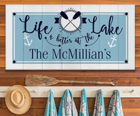 Personalized - Life is Better  At The Lake - Canvas