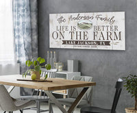 Personalized - Life Is Better On The Farm - Canvas