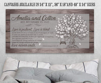 Personalized - Love Is Patient Tree - Canvas