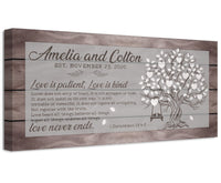 Personalized - Love Is Patient Tree - Canvas