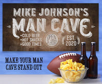 Personalized - Man Cave - Canvas