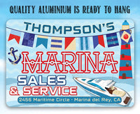 Personalized - Marina Sales and Service - Metal Sign