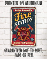 Personalized - Fire Station - Metal Sign