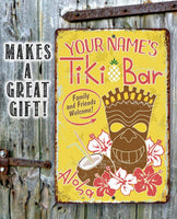 Personalized - Tiki Bar - Metal Sign